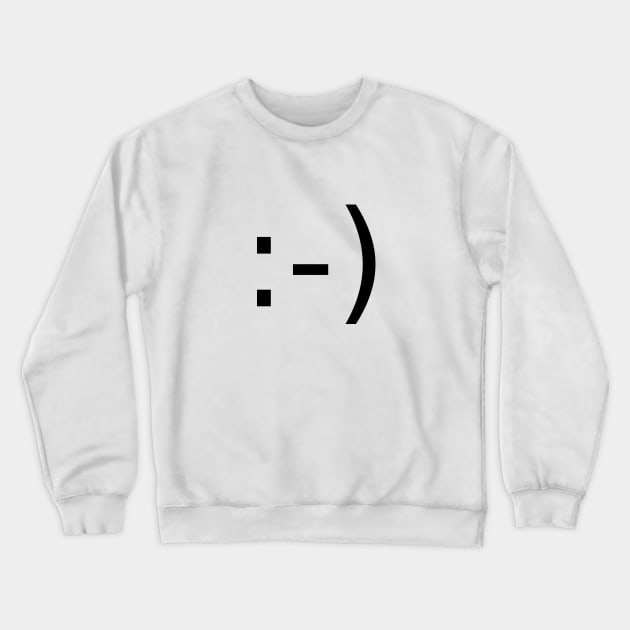 Sideways Nose Smiley Crewneck Sweatshirt by Numerica